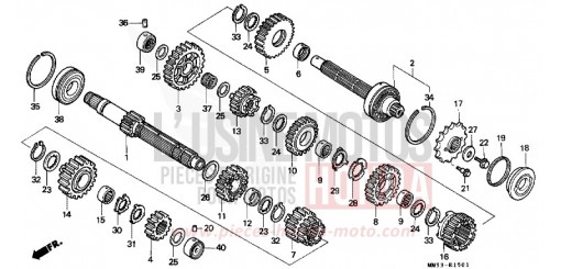 TRANSMISSION (CBR1000FK) CBR1000FK de 1989